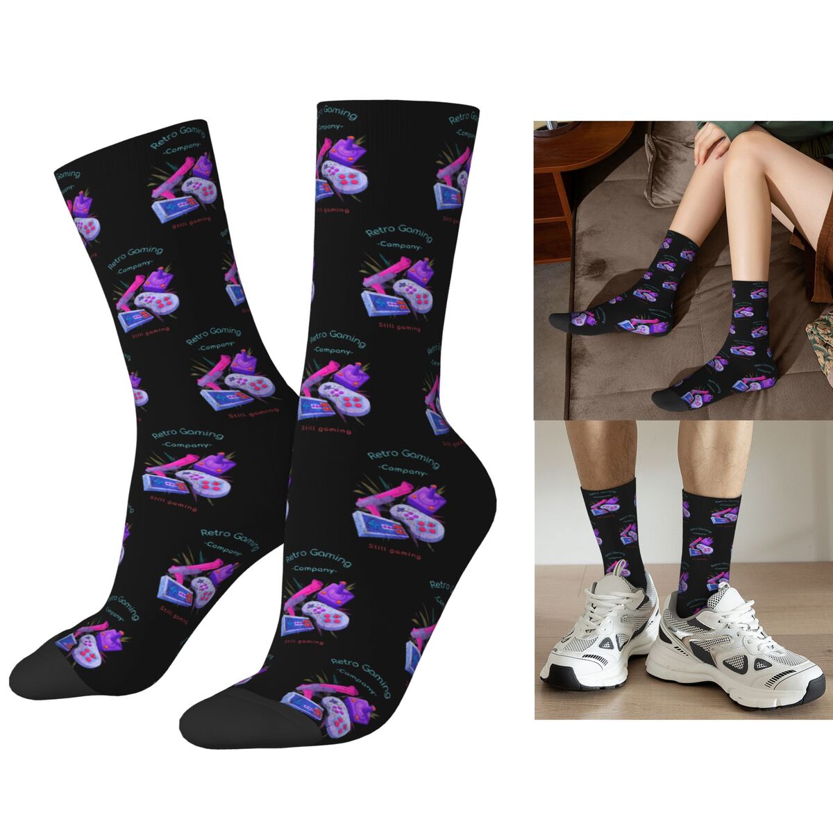 Retro Gaming Youtube - Retro Gaming - Still Gaming Socks