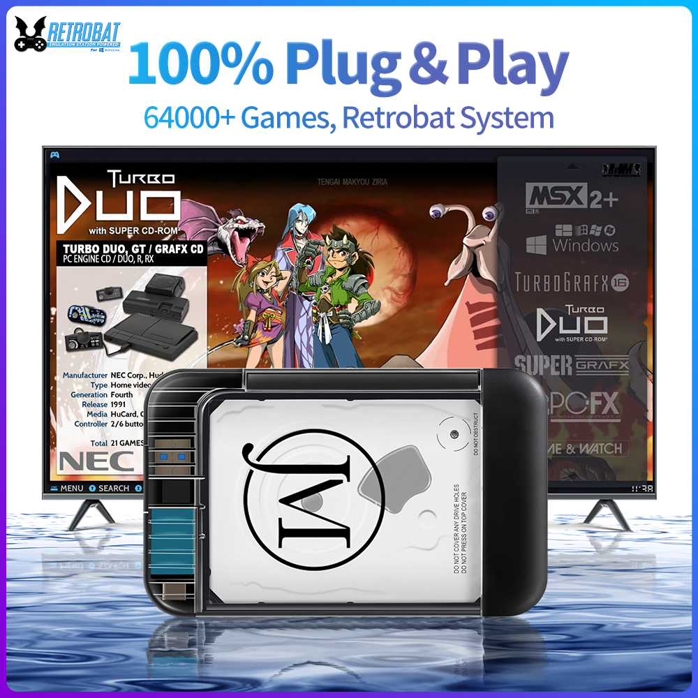 Retro Gaming Com - RETROBAT Portable 500G Gaming HDD Consoles