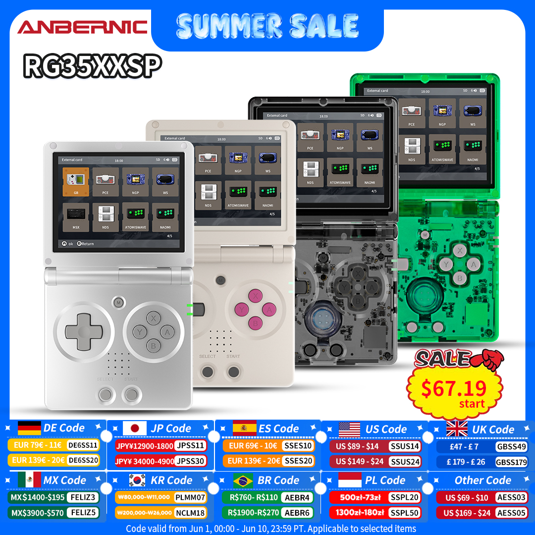 Retro Gaming Com - Anbernic RG35XXSP Retro Flip Handheld Game