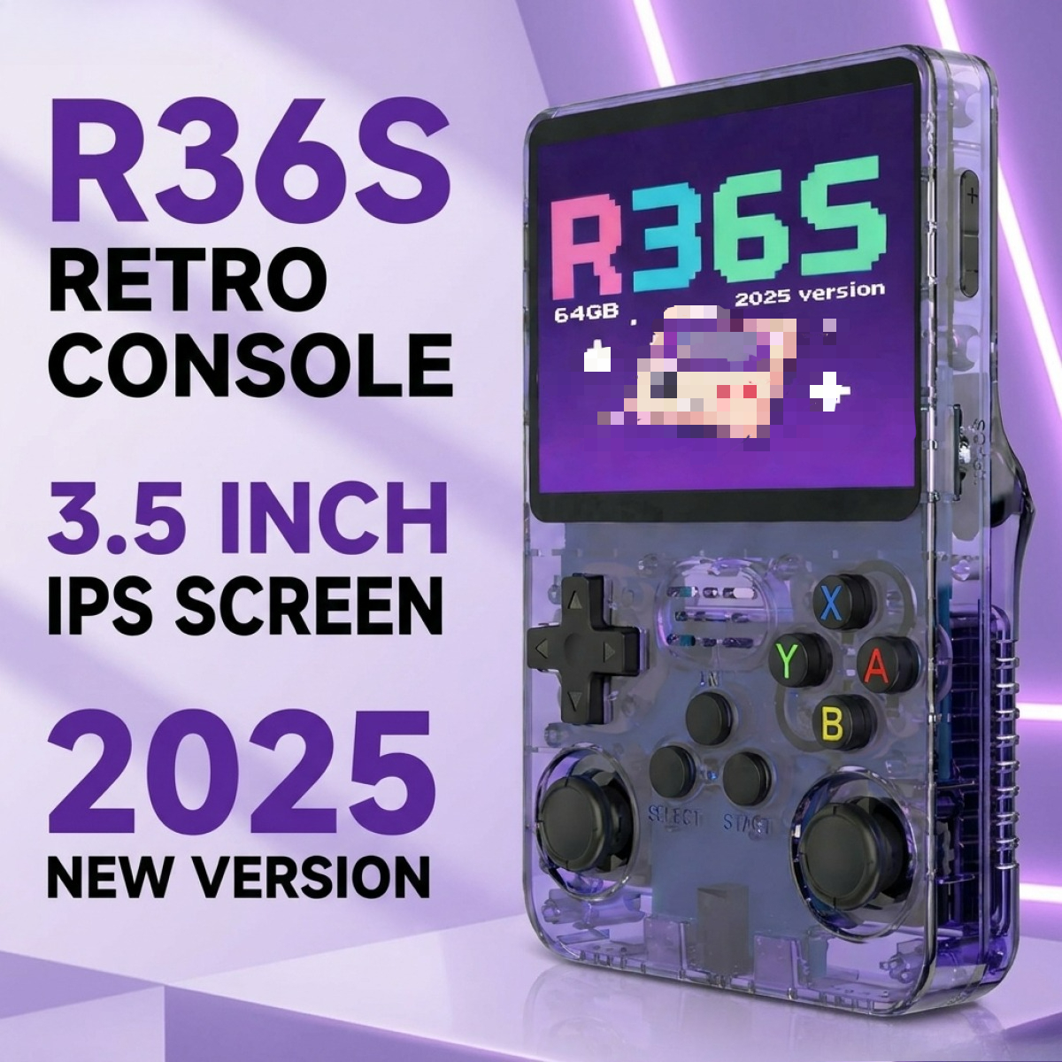 Retro Gaming R36S - R36S Retro Games Console 3.5-Inch IPS