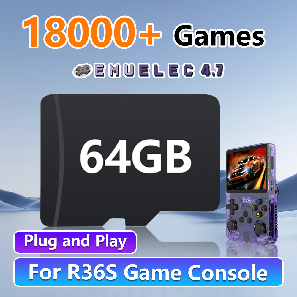 64GB Game Card for R36S Retro  - Retro Gaming R36S avaliação e preço