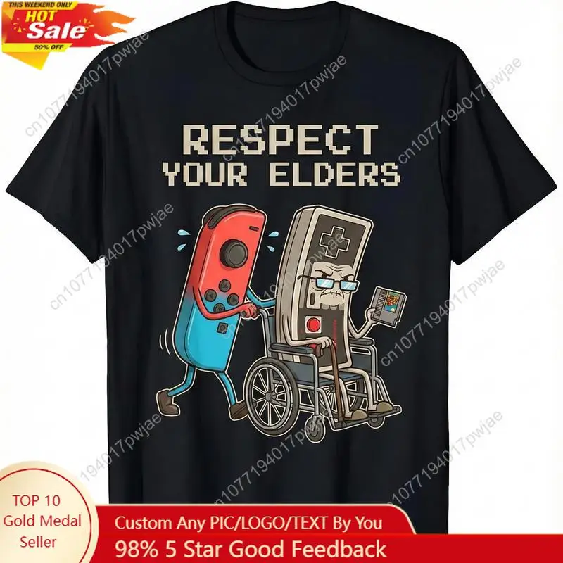 Funny Retro Gamer Graphic T-Sh - Retro Gaming Consoles avaliação e preço