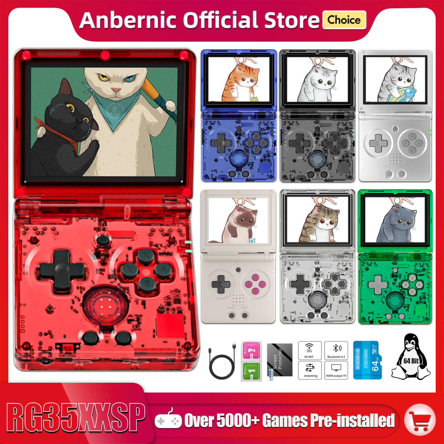 ANBERNIC NEW RG35XXSP Flip Han - Retro Gaming Com avaliação e preço