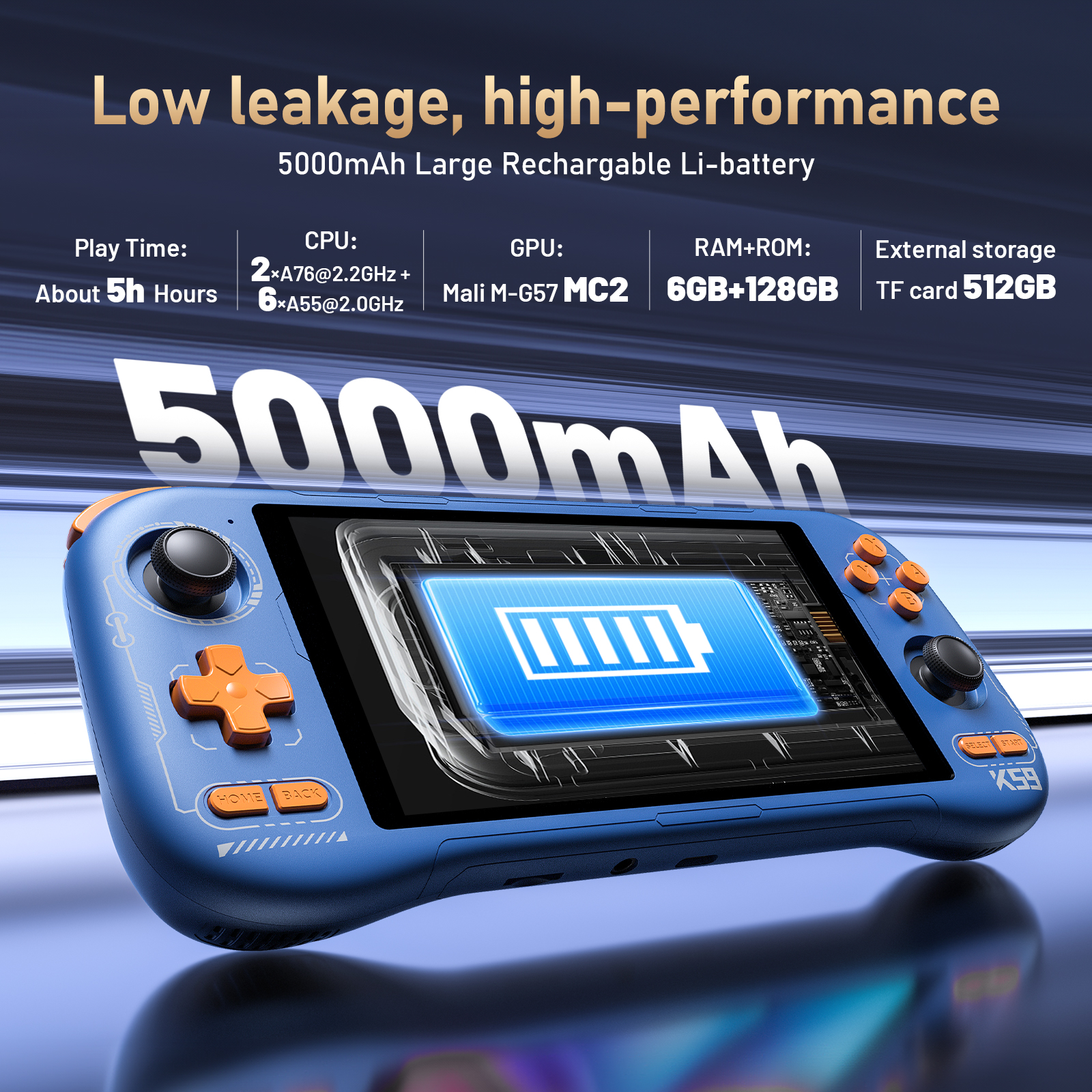 K59 Pro Android 14 Handheld Ga - Retro Gaming Com avaliação e preço