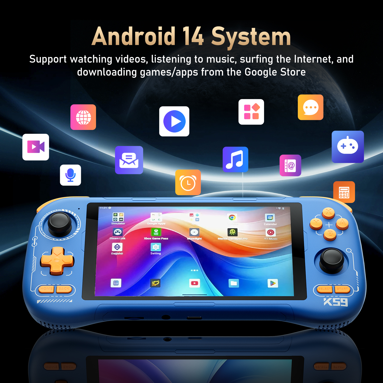 K59 Pro Android 14 Handheld Ga - Retro Gaming Com avaliação e preço