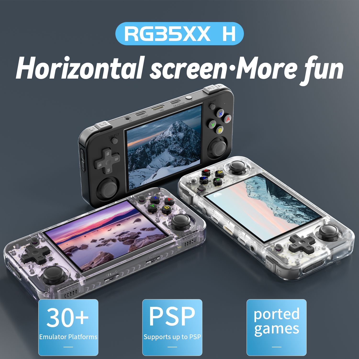 ANBERNIC RG35XX H Horizontal R - Retro Gaming Com avaliação e preço