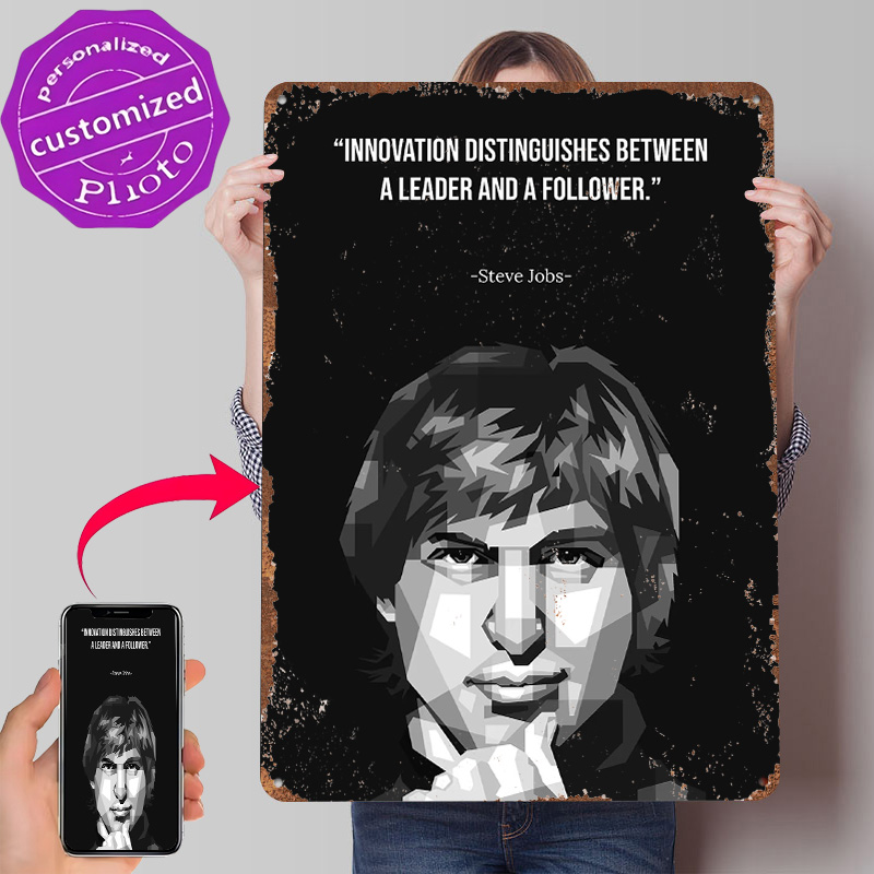 Steve Jobs WPAP Metal Poster C - Retro Gaming Jobs avaliação e preço