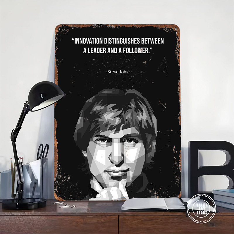 Steve Jobs WPAP Metal Poster C - Retro Gaming Jobs avaliação e preço