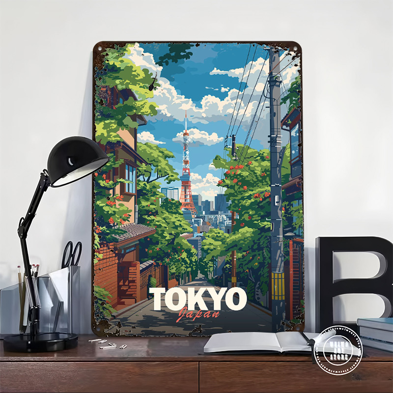 Tokyo Skyline Poster Wall Art  - Retro Gaming Tokyo avaliação e preço