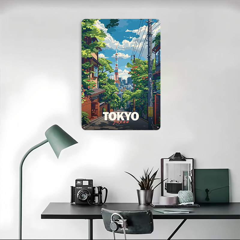 Tokyo Skyline Poster Wall Art  - Retro Gaming Tokyo avaliação e preço