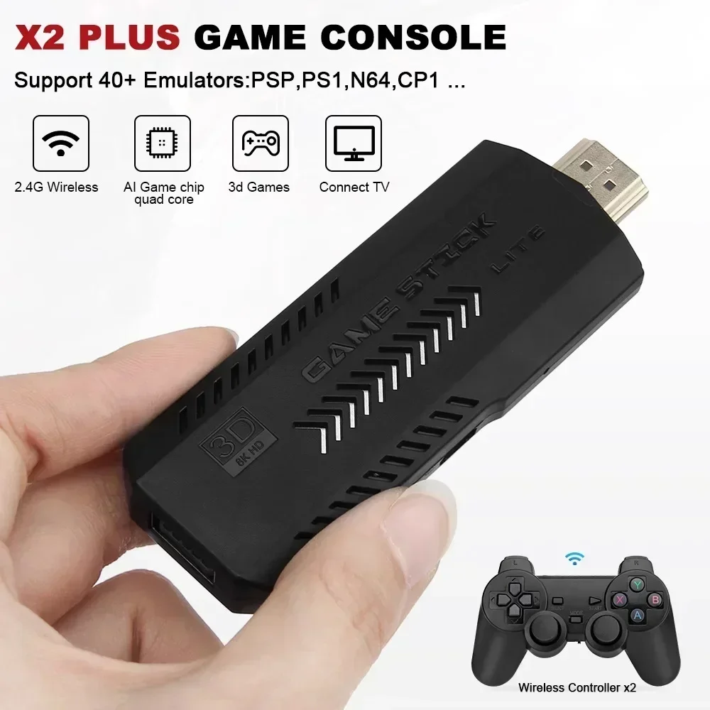 X2 Plus Game Stick 4K HD 2.4G  - Retro Gaming X2 avaliação e preço