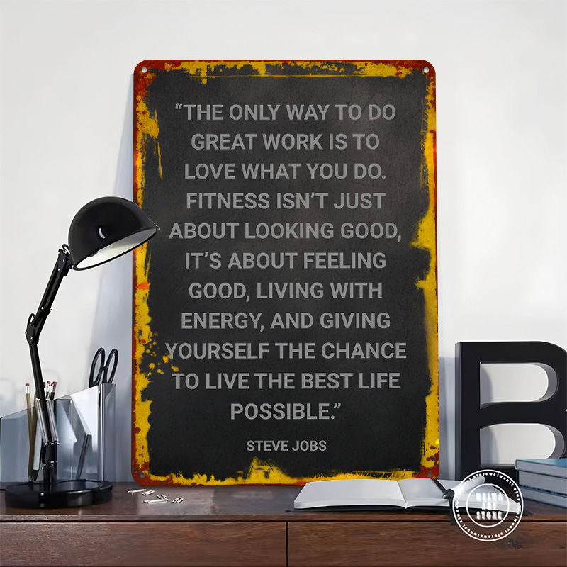 Steve Jobs Fitness Quote Metal - Retro Gaming Jobs avaliação e preço