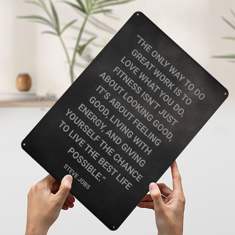 Steve Jobs Fitness Quote Metal - Retro Gaming Jobs avaliação e preço