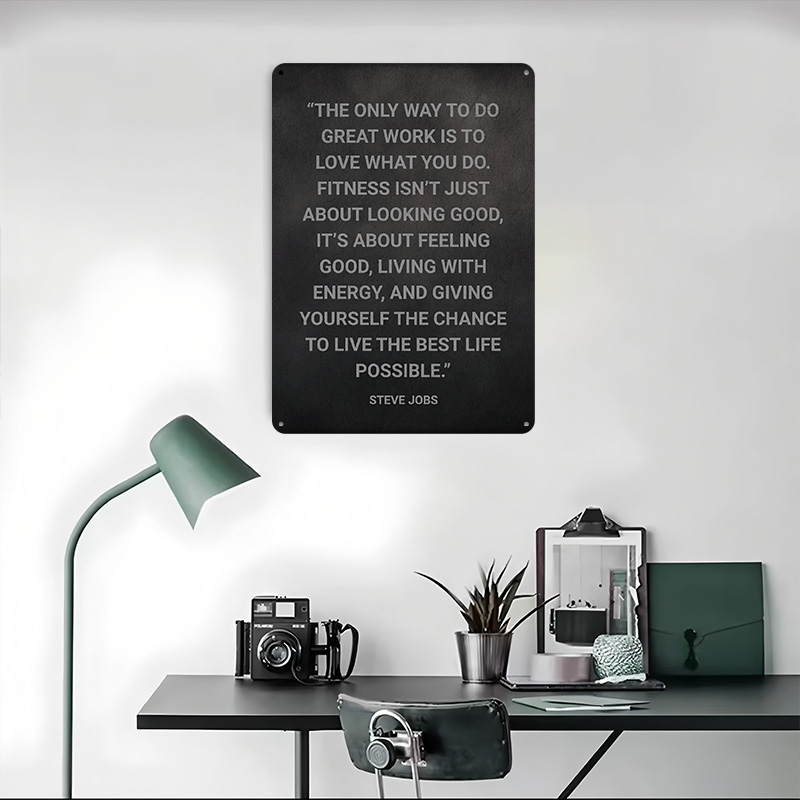 Steve Jobs Fitness Quote Metal - Retro Gaming Jobs avaliação e preço