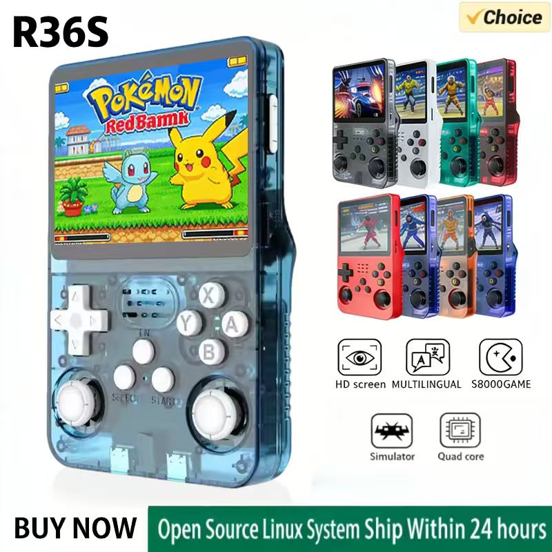 R36S Handheld Game Console ARK - Retro Gaming R36S avaliação e preço