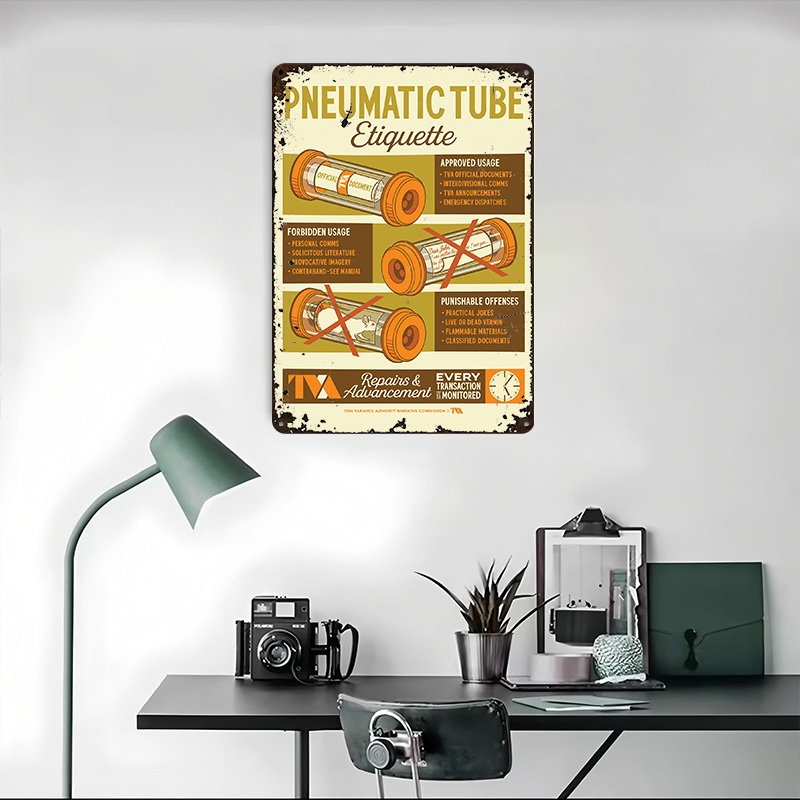 Pneumatic Tube Etiquette Tin P - Retro Gaming Youtube avaliação e preço