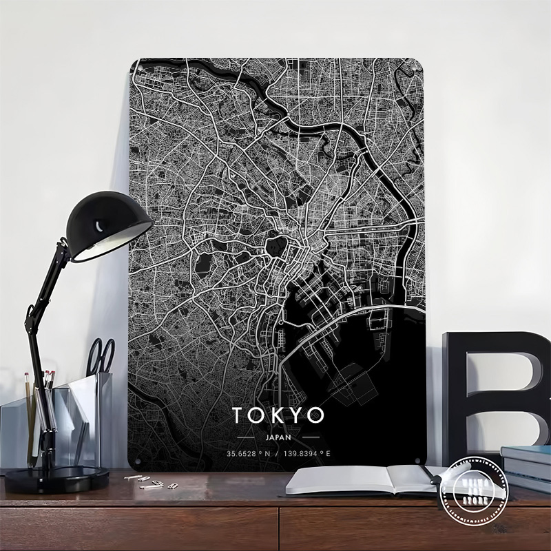 Tokyo City Map Dark Printed Po - Retro Gaming Tokyo avaliação e preço