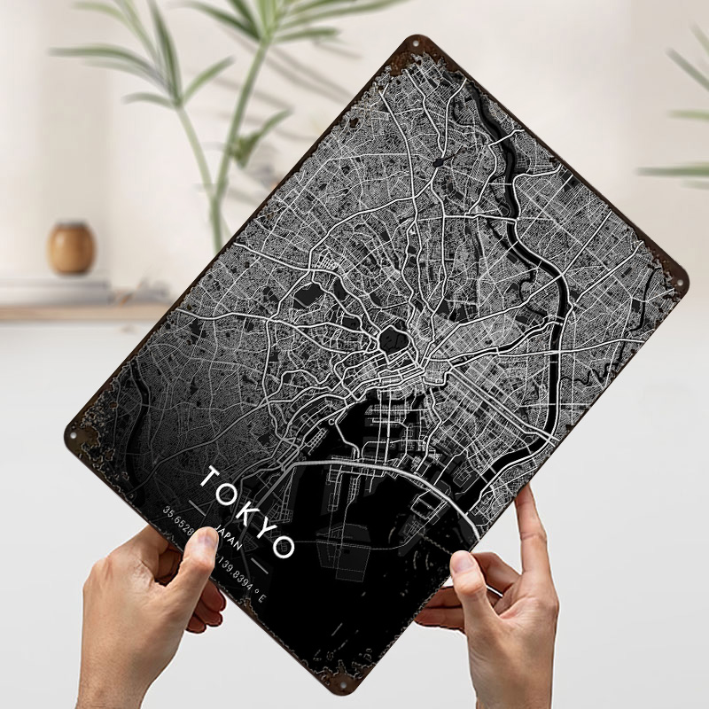Tokyo City Map Dark Printed Po - Retro Gaming Tokyo avaliação e preço