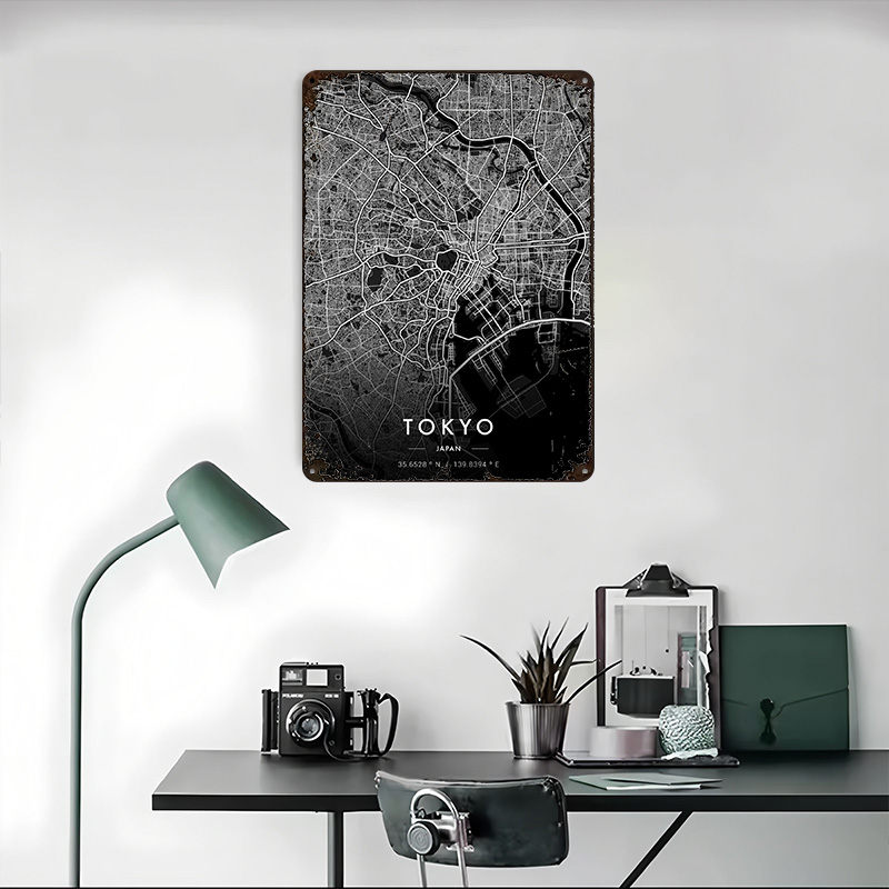 Tokyo City Map Dark Printed Po - Retro Gaming Tokyo avaliação e preço
