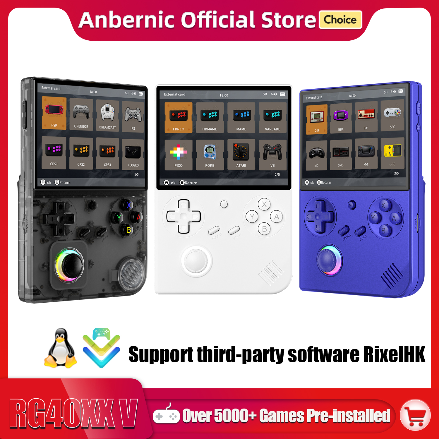 ANBERNIC RG 40XXV 64 Bit Linux - Retro Gaming Com avaliação e preço