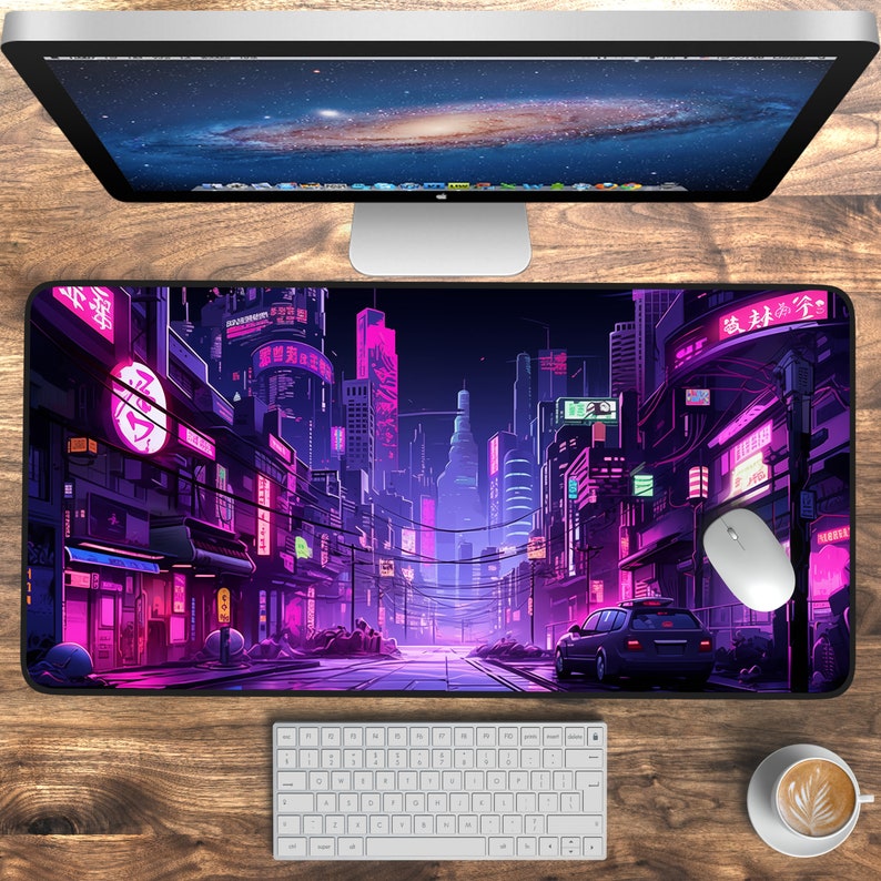 Neon Tokyo Desk Mats, Retro St - Retro Gaming Tokyo avaliação e preço