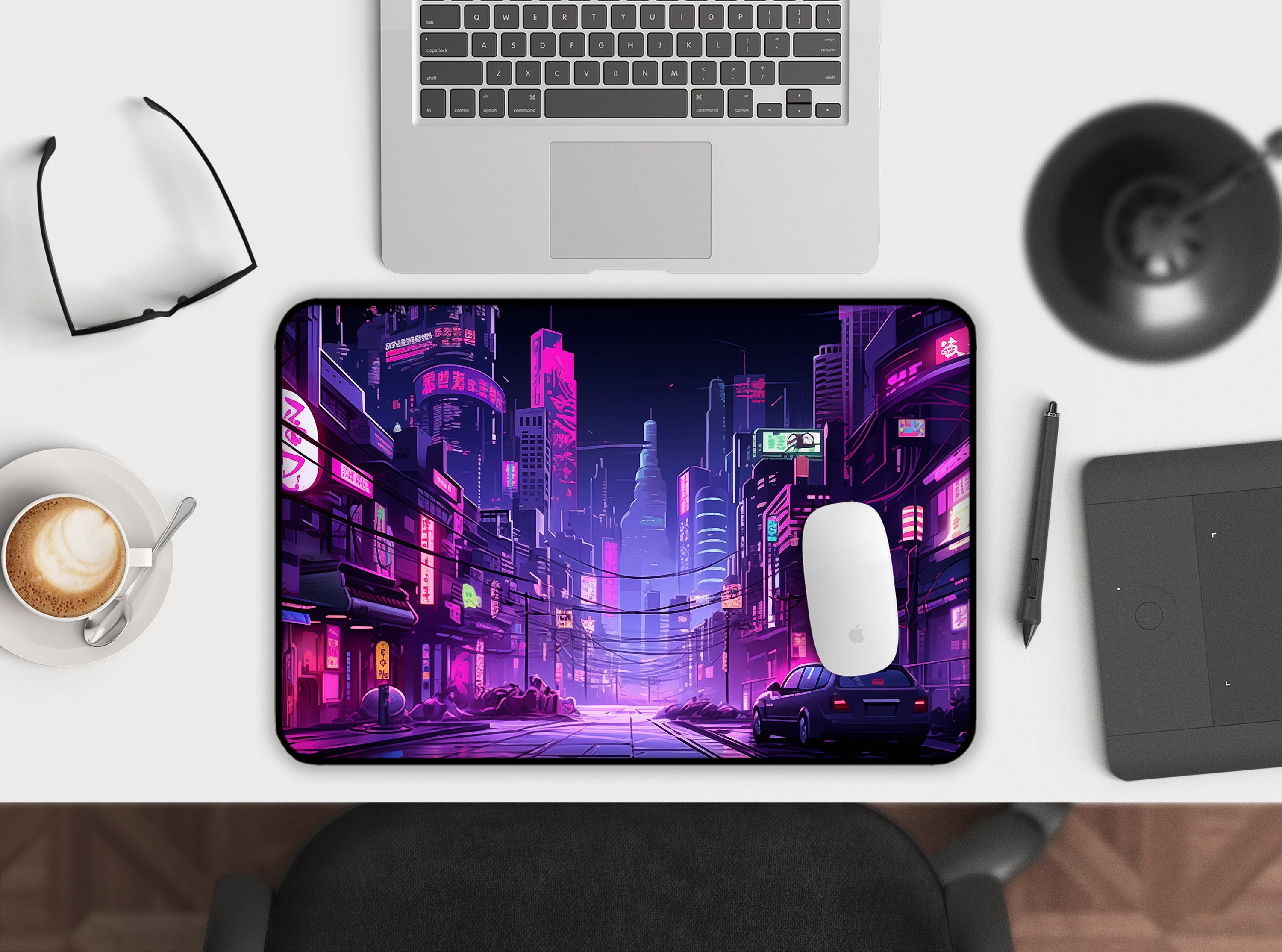 Neon Tokyo Desk Mats, Retro St - Retro Gaming Tokyo avaliação e preço