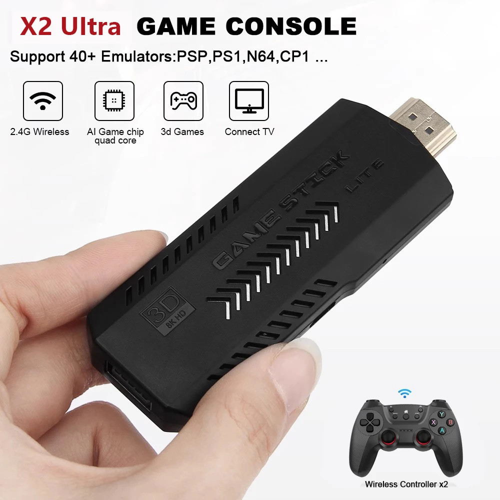 X2 Ultra Game Stick Wireless C - Retro Gaming X2 avaliação e preço