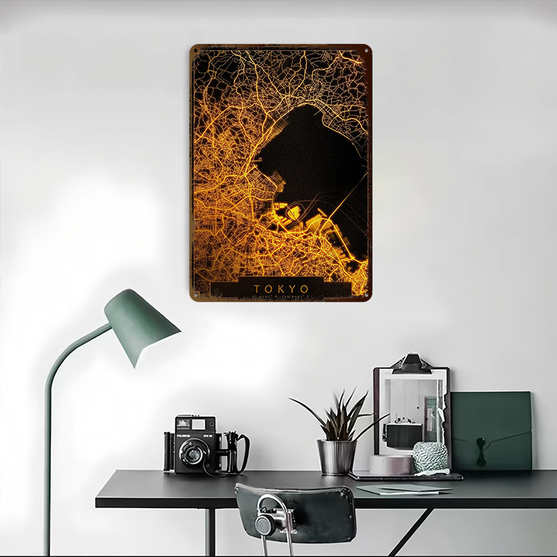 Tokyo City Gold Poster Wall Ar - Retro Gaming Tokyo avaliação e preço