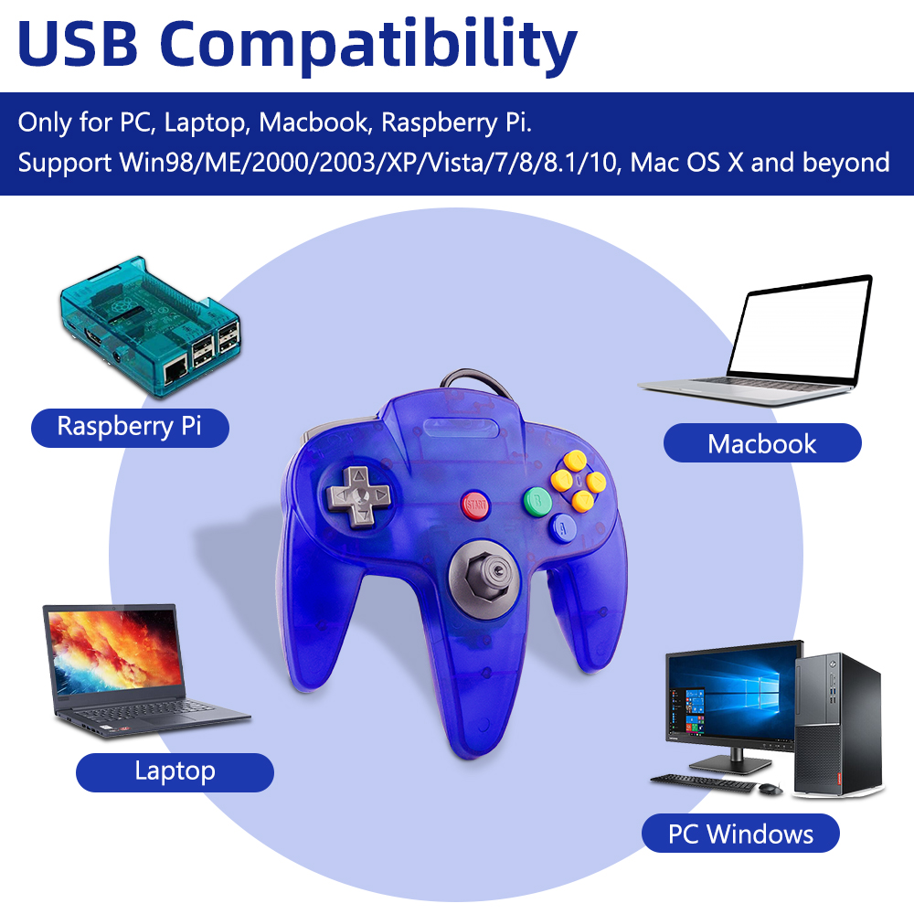 N64 Controller Classic USB Wir - Nes Controller Usb avaliação e preço