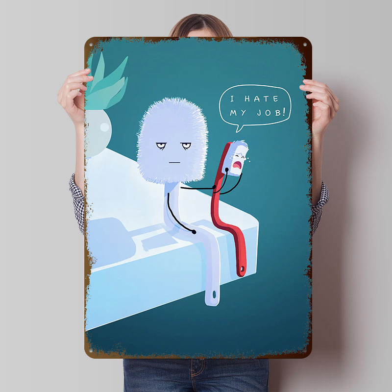 I Hate My Job Printed Poster C - Retro Gaming Jobs avaliação e preço