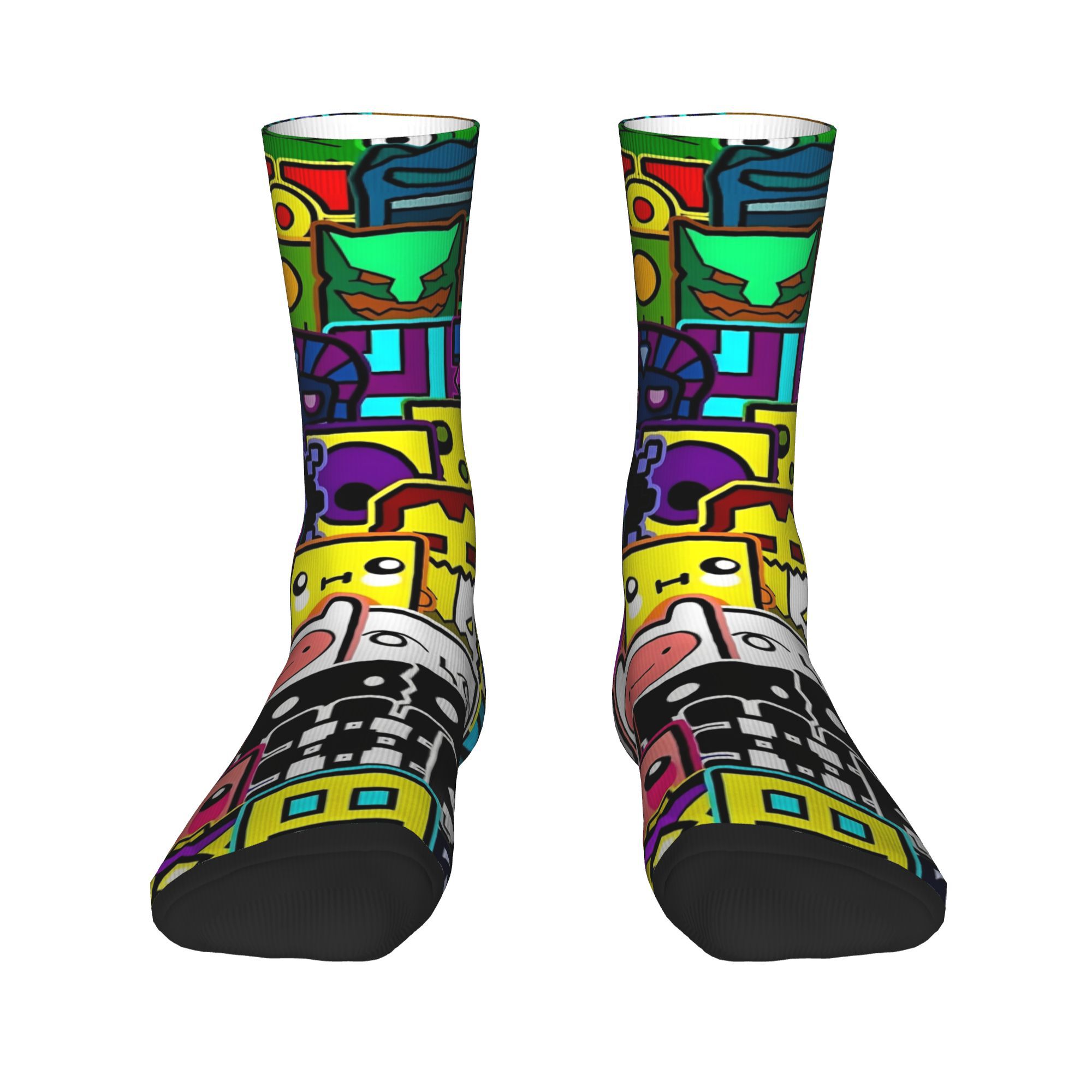 Geometry Gaming Dashed  Socks  - Retro Gaming Youtube avaliação e preço